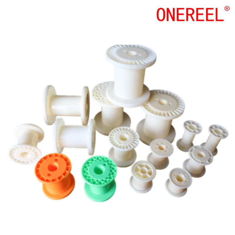 White Plastic Empty Spool Threaded Spool 