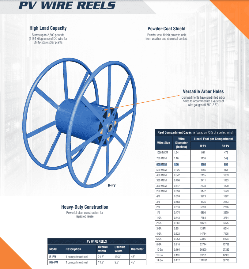 Parallel Reel Payout Trailer Reel 