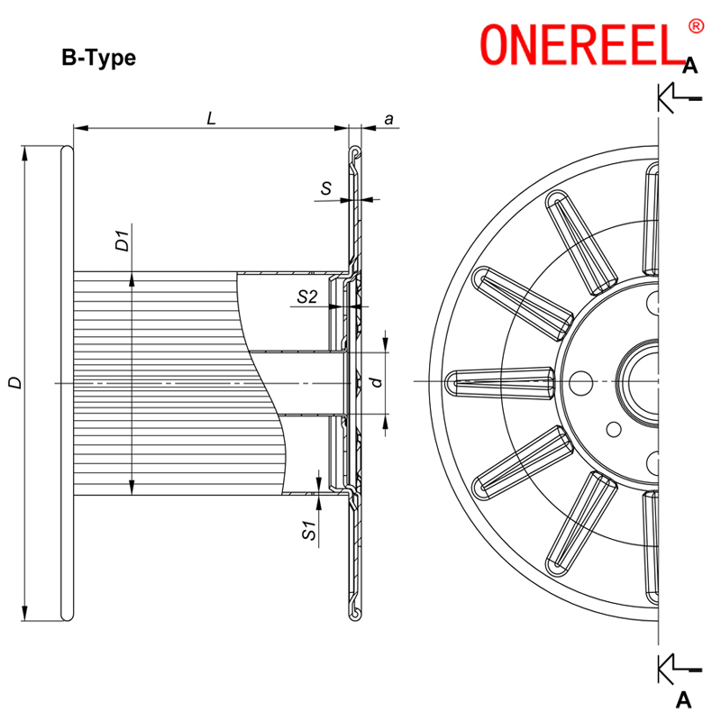 B40 Steel Cord Reel 