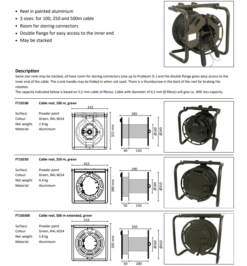 Lightweight aluminum Tactical Reel 