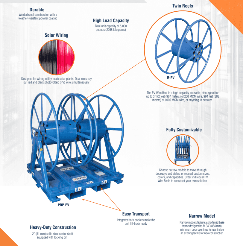 Parallel Reel Payout Trailer Reel 