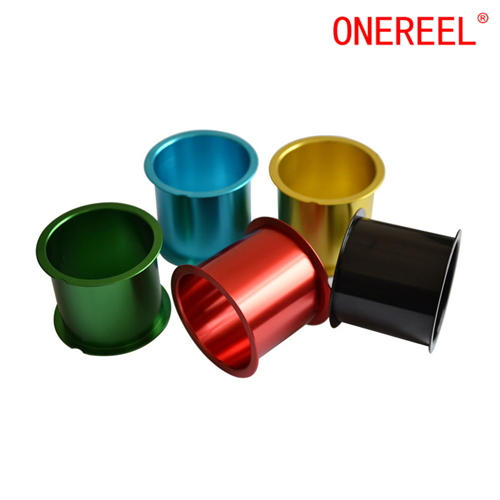 Anodized Silver Aluminum Cable Spool