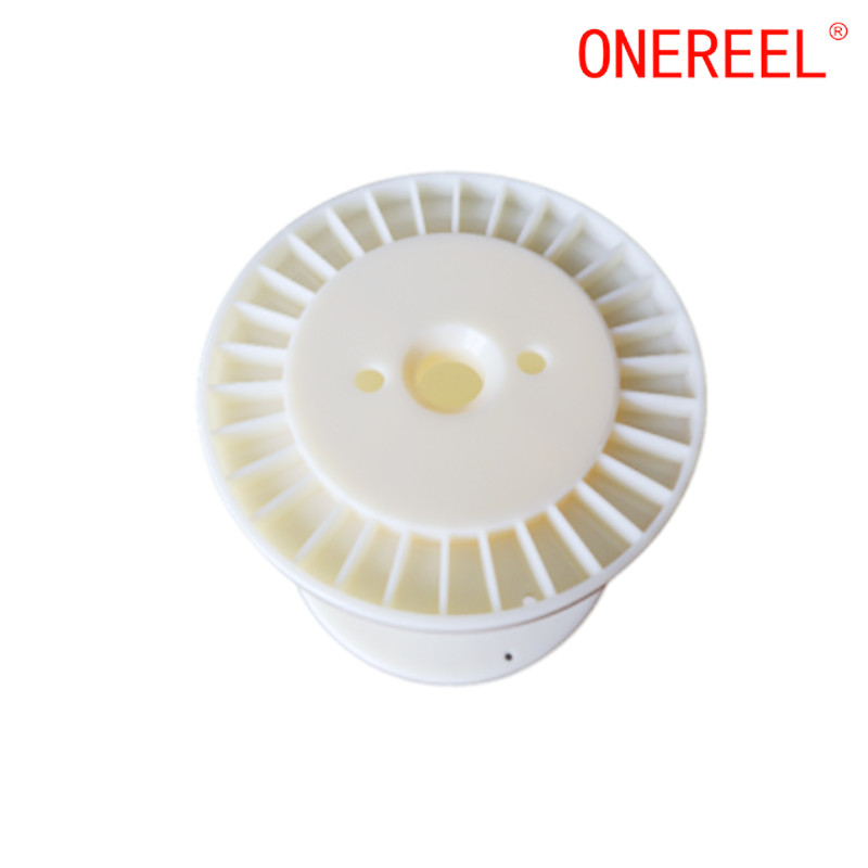 White Plastic Empty Spool Threaded Spool